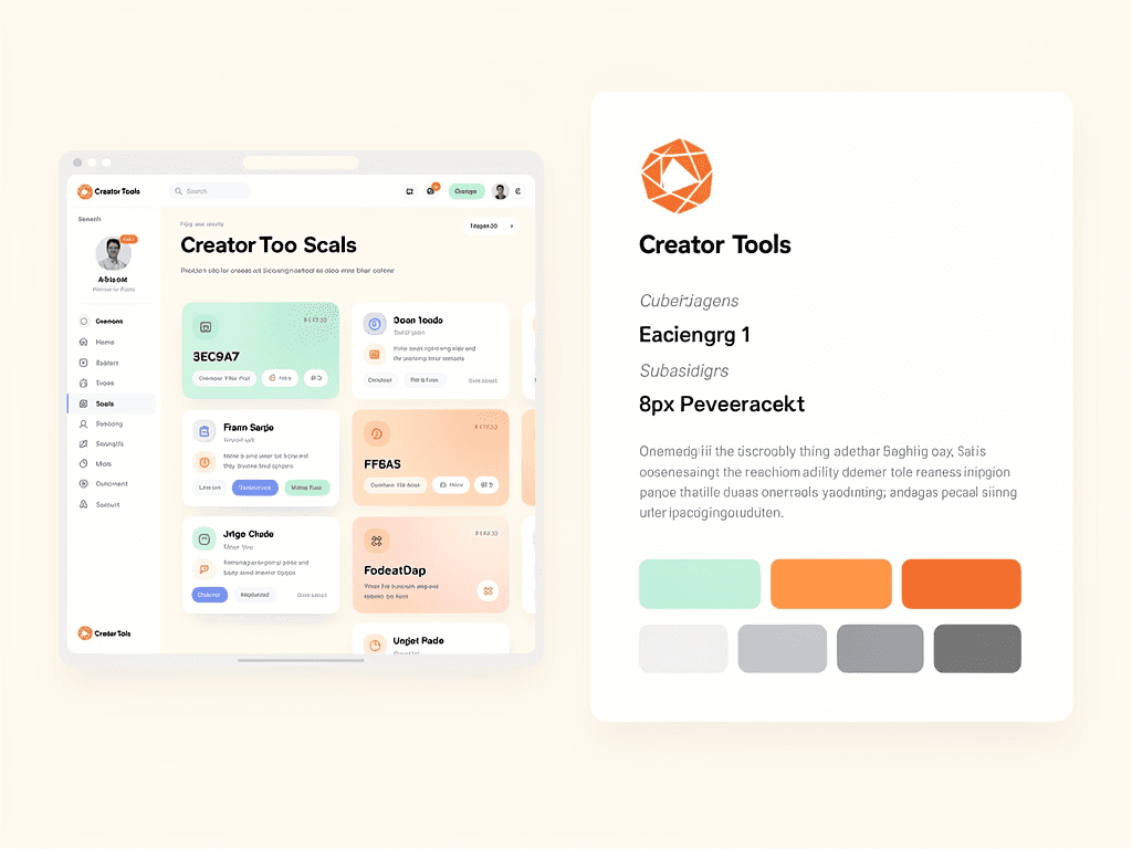 Lumen brand identity board with a logo mark, type scale, color swatches, and a marketing site mockup.